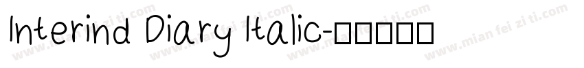 Interind Diary Italic字体转换